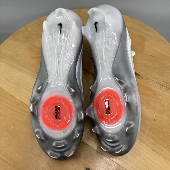 Nike Air Zoom Vapor 1 Men\'s‎ Size 7.5 Football Cleats White Grey FB3298-100 NEW main image 4